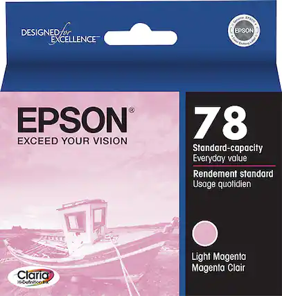 Front. Epson - 78 Ink Cartridge - Light Magenta.