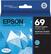 Front. Epson - 69 Ink Cartridge - Cyan.