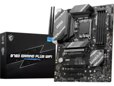 MSI B760 GAMING PLUS WIFI
Intel Motherboard
CORE BOOST
LIGHTNING GEN 4
GAMING PLUS WIFI