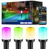 Govee 4 Pack High Brightness - Waterproof 360 Lighting MS9 - A Cortrol 1 - TesN. 1: + sen -d - ID - Govee Outdoor Cylinder Pathway Lights G Outdoor matter works Mlexa with - Google Home