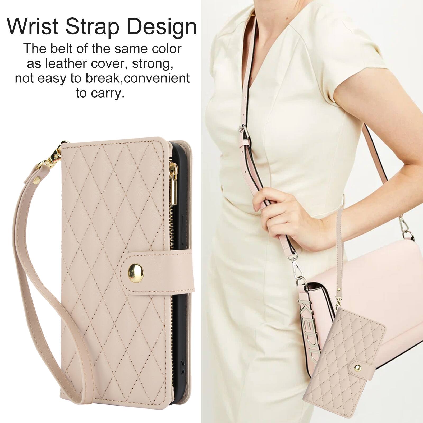 Wrist Strap Design  
The belt of the same color as leather cover, strong, not easy to break, convenient to carry.