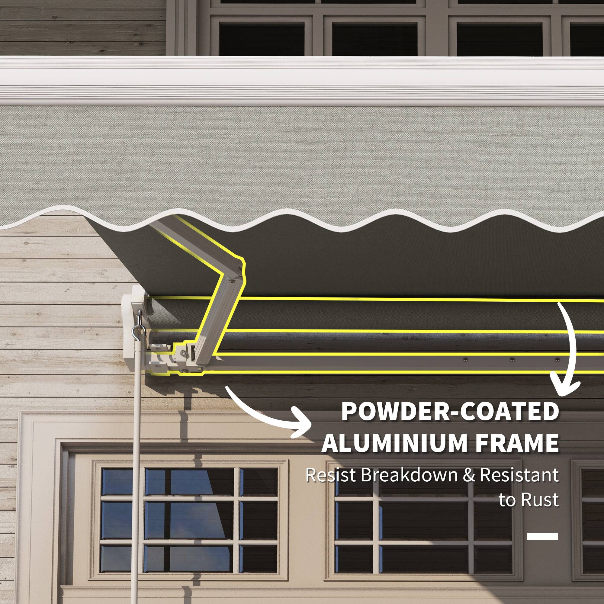 POWDER-COATED ALUMINIUM FRAME
Resist Breakdown & Resistant to Rust