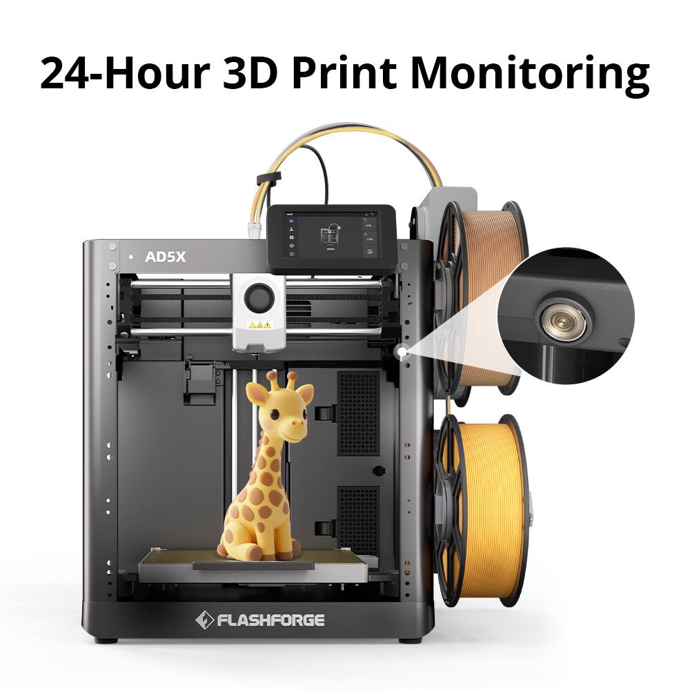 24-Hour 3D Print Monitoring

AD5X FLASHFORGE