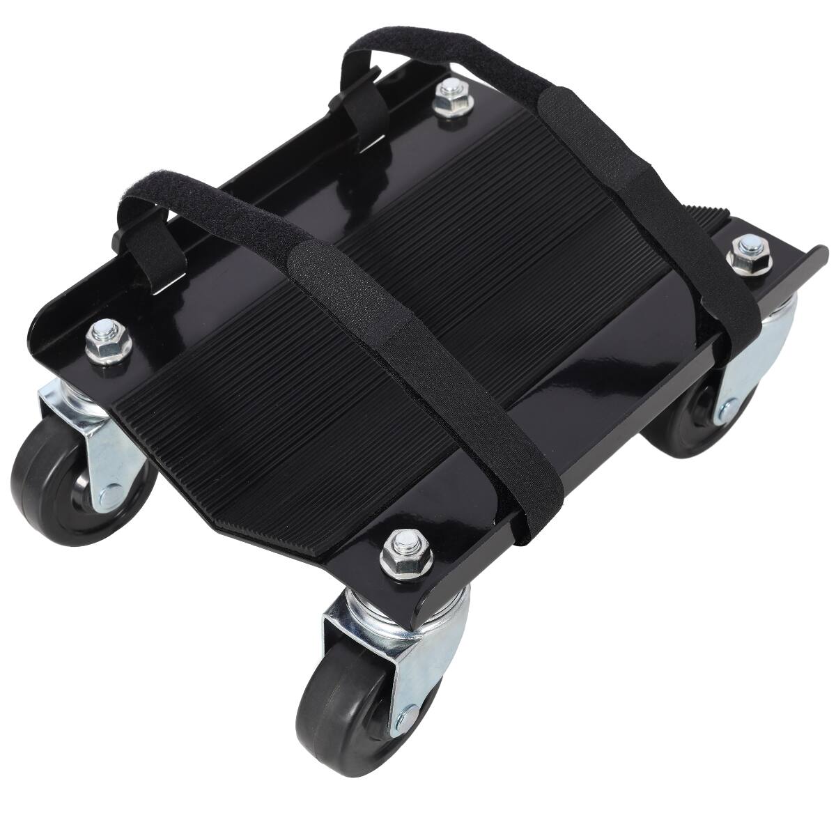 Back. Ropilly - Ropilly Heavy Duty Snowmobile Dolly V Slide Ski Dolly with Swivel Casters and Straps Black - Black.