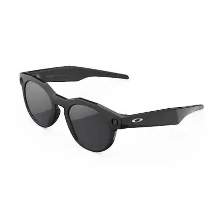Front. Oakley Meta - HSTN glasses - Prizm Black Polarized Lenses - Black.