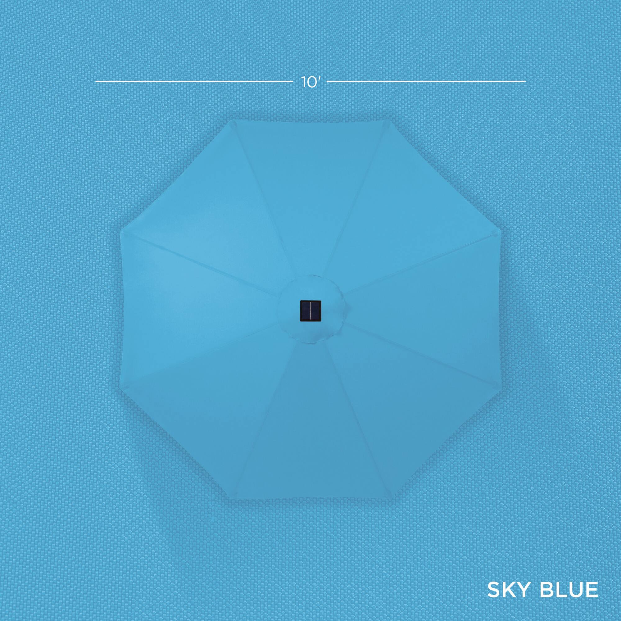 The text on the image is "10° SKY BLUE."