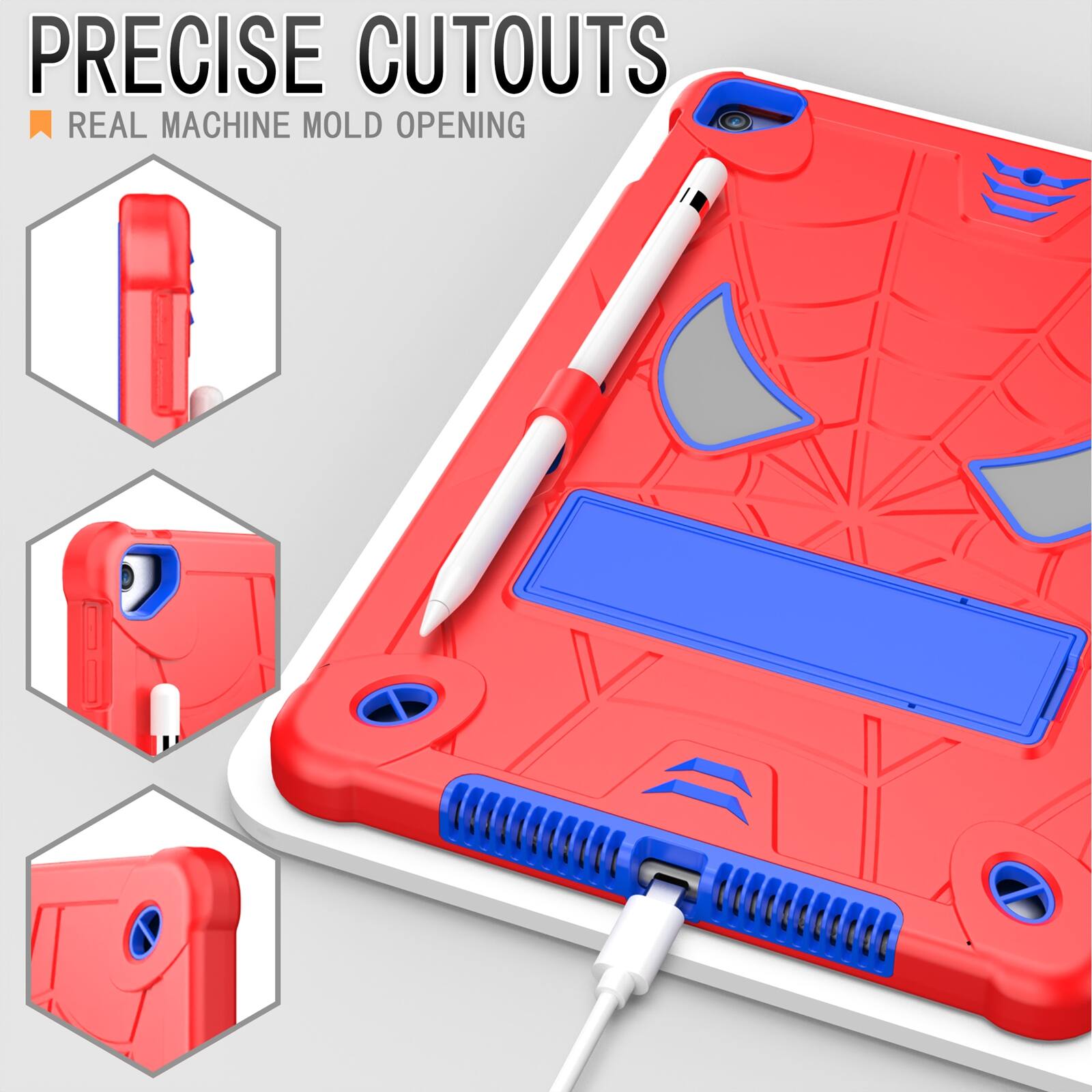 PRECISE CUTOUTS  
REAL MACHINE MOLD OPENING