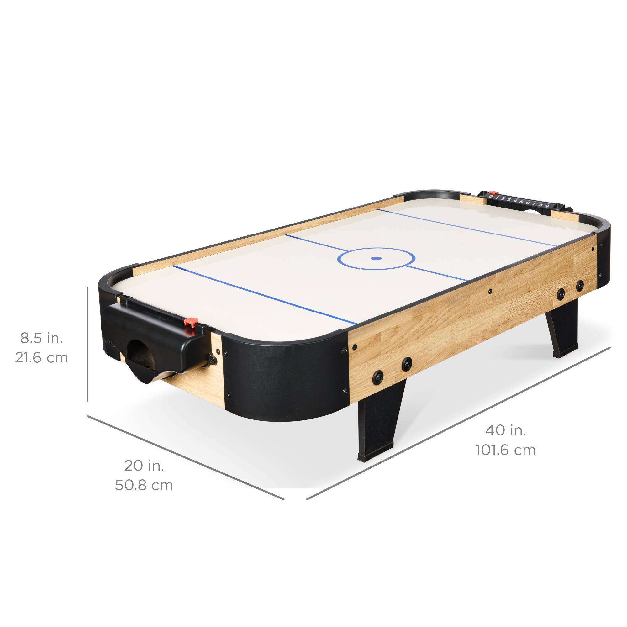 8.5 in. (21.6 cm), 20 in. (50.8 cm), 40 in. (101.6 cm)