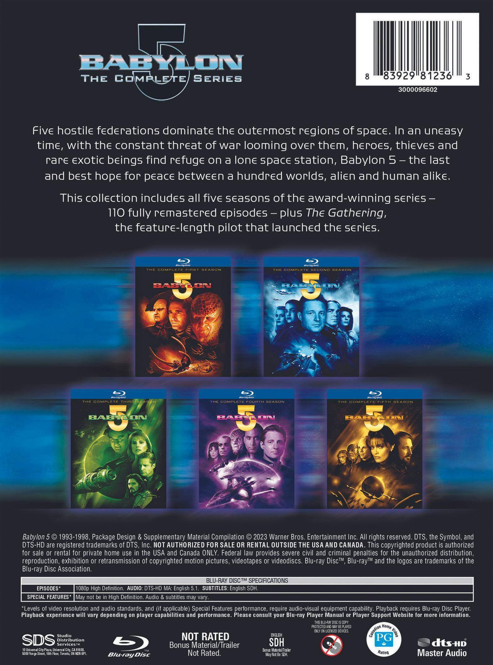 Back. Babylon 5: The Complete Seasons 1-5 [Blu-ray].