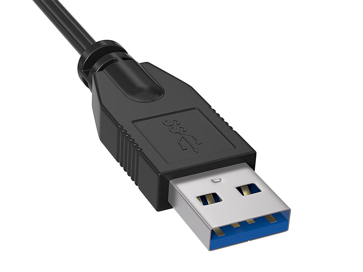 Angle. Cable Leader - USB 3.0 USB-A to USB-B SuperSpeed Cable, 5Gbps for External SSD, Docking Station, Audio Interface - Black.