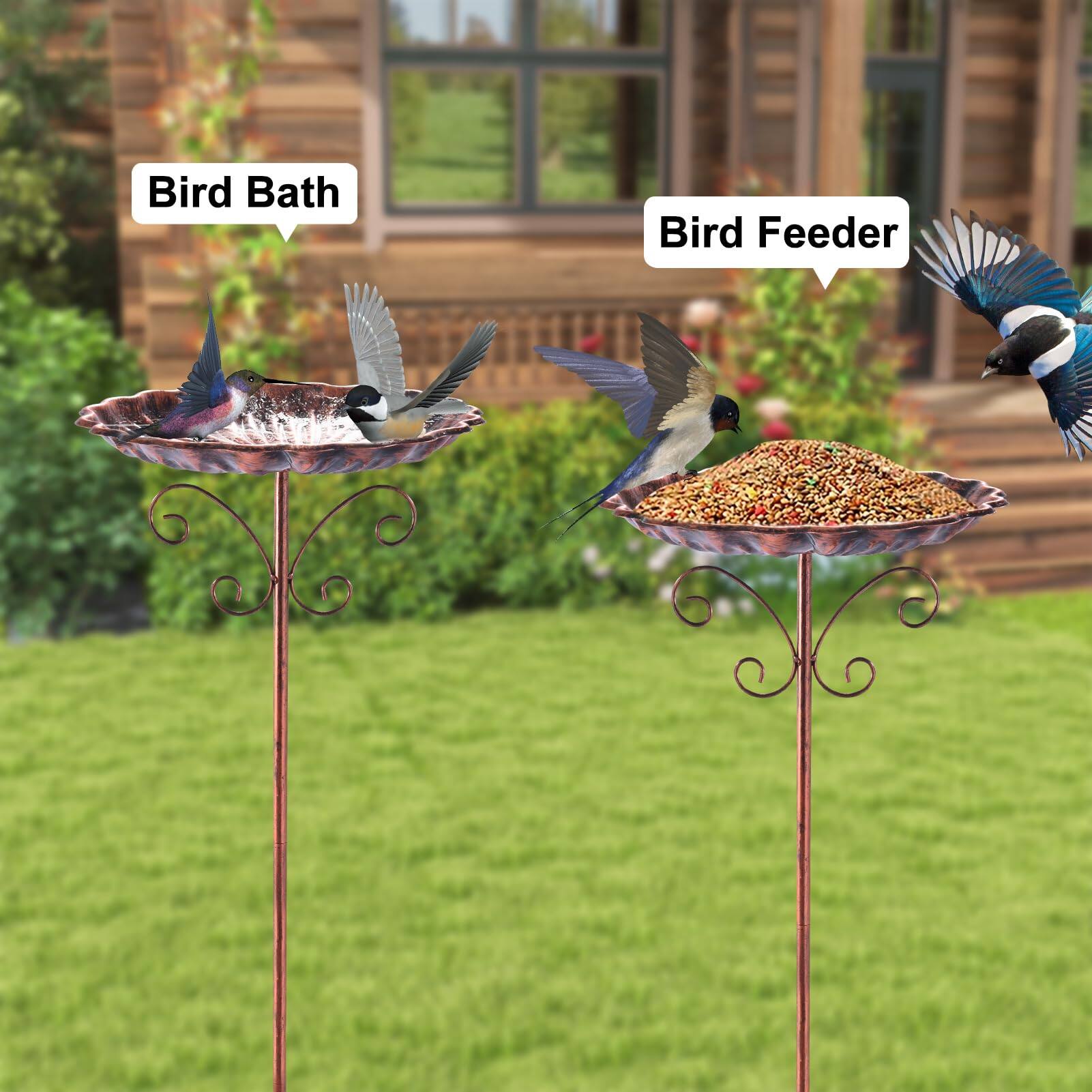 Bird Bath  
Bird Feeder