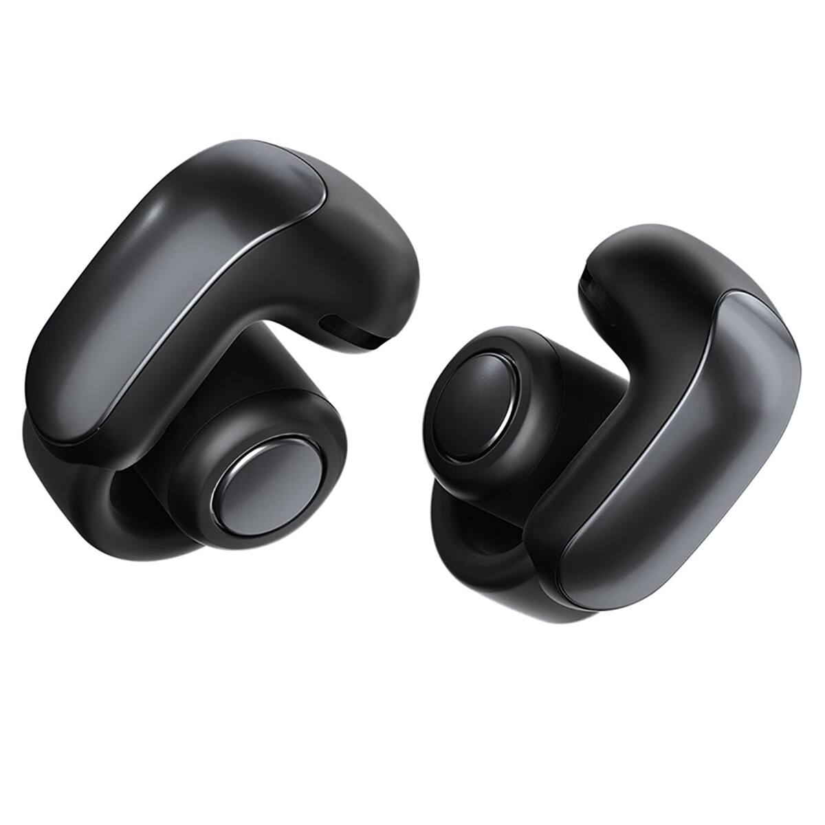 Alt View 1. Bose - Bose Ultra Open Wireless Earbuds, Black, Bundle with White Smoke Silicone Case Cover.