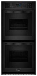 Whirlpool - 24" Built-In Double Electric Wall Oven - Black - Front_Zoom