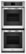 Front. Whirlpool - 24" Built-In Double Electric Wall Oven - Stainless Steel.