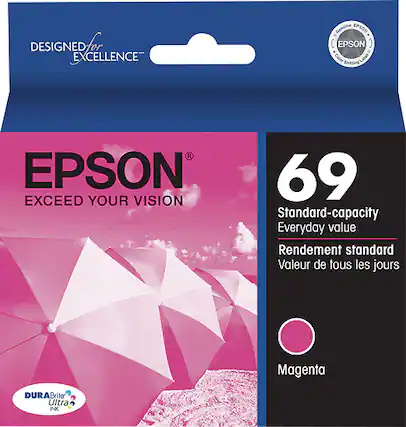 Front. Epson - 69 Ink Cartridge - Magenta.