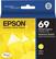 Front. Epson - 69 Standard Capacity - Yellow Ink Cartridge - Yellow.