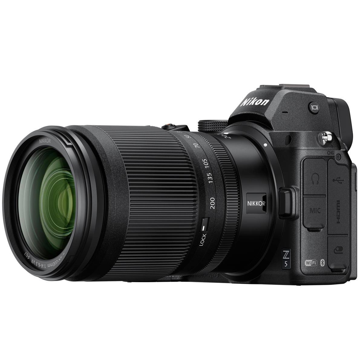 Nikon NIKKOR 196 SA 14-63 70 105 135 200 I LOCK 2 NIKKOR Z 5 MIC Wi NIFI & CHG