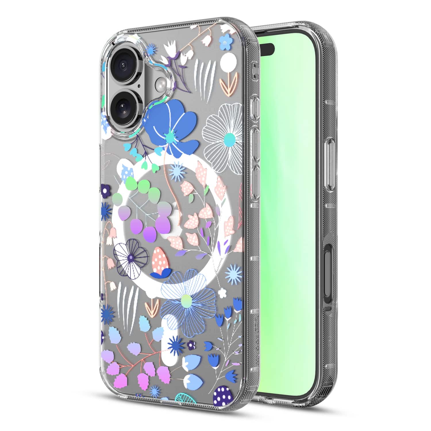 Mybat Pro - Mood Series MagSafe Case for Apple iPhone 17 - Wildflowers - Clear