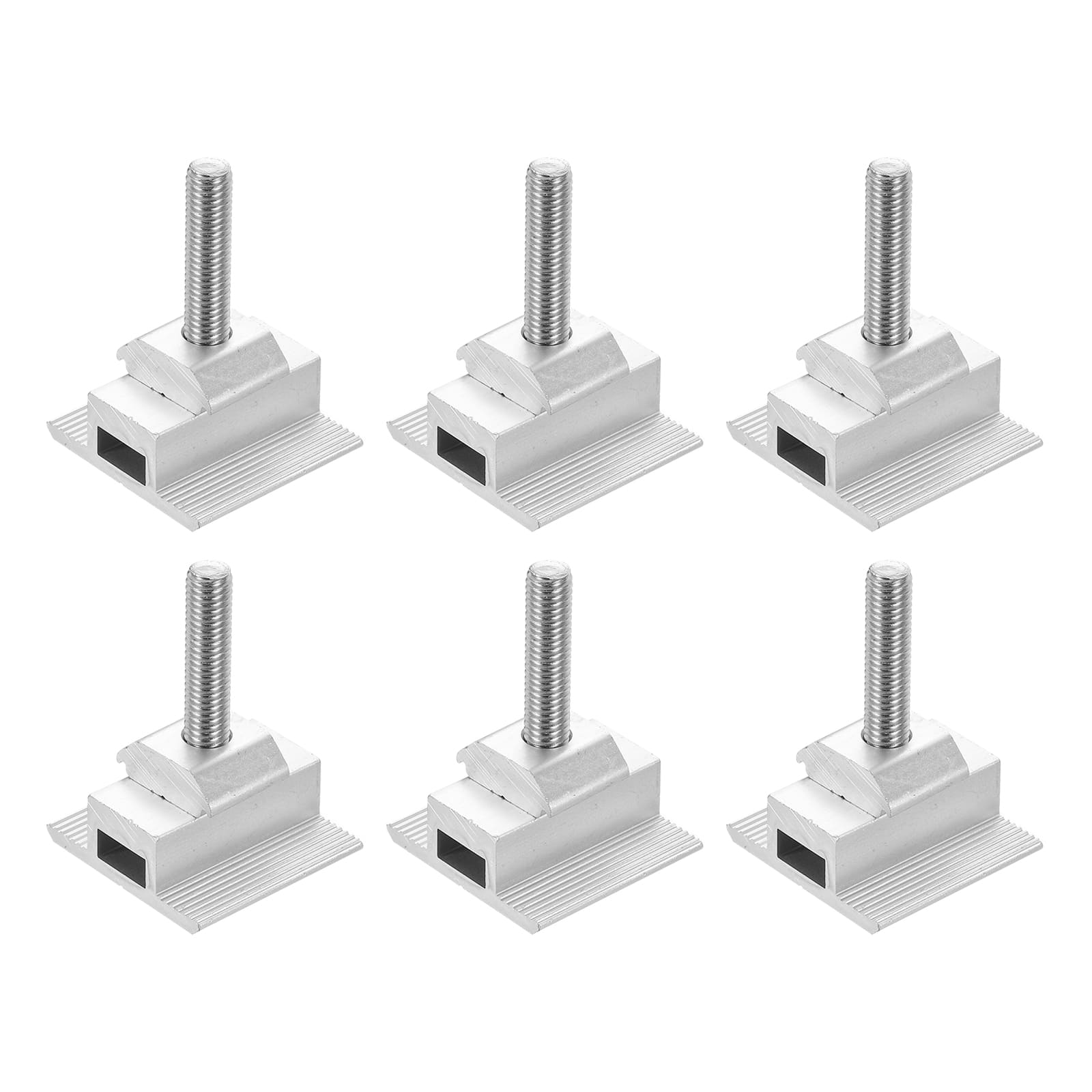 Unique Bargains - Adjustable Solar End Clamp Aluminum 40mm for Solar Panel Mount Bracket Roof Mounting System - Silver