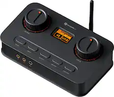 CYUAC VOL/GAIN Fosi Audio K7 MIC sample 23 rate DDIO M 48 input arr USB PO INPUT BAL OUTPUT BYPASS TONE/MIC CTRL/E
