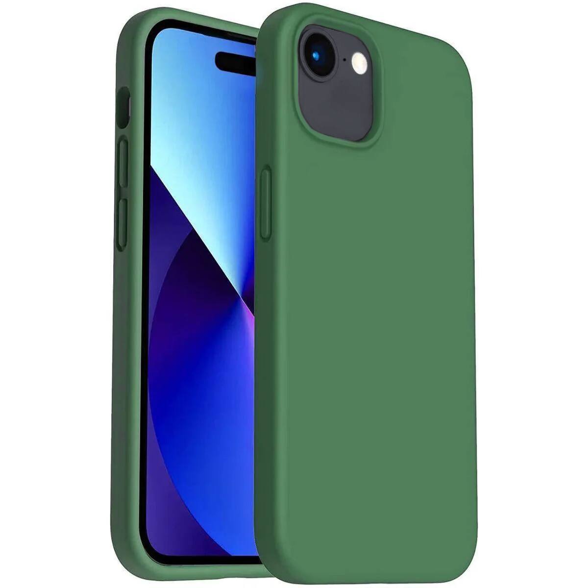 Entronix - Soft-Touch Liquid Silicone Case for iPhone 16E – Stylish Protection - Green