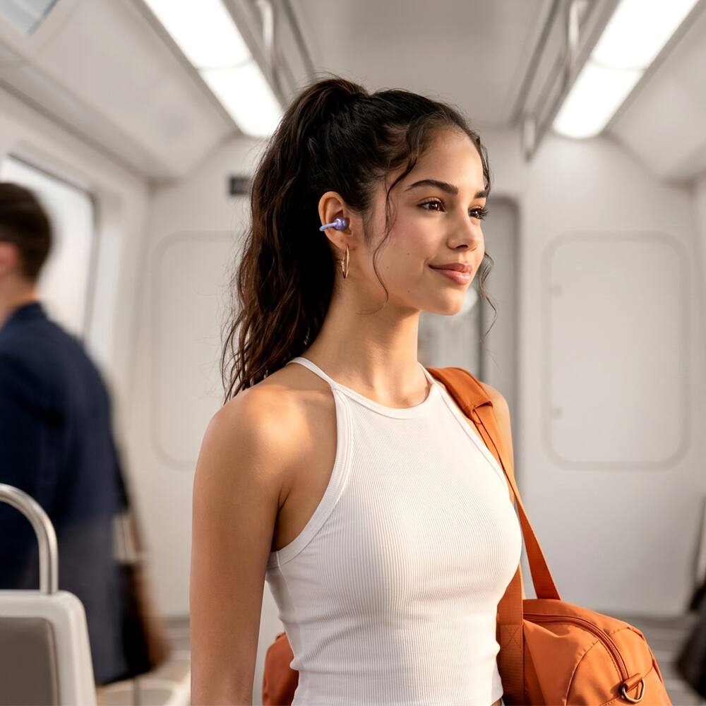 Alt View 6. Tronsmart - OpenFly Clip Open-Ear Wireless Clip-On Earbuds w/ Bluetooth 6.0, AI ENC Microphones, 24H Battery, IPX5 & Tap Control - Rose Gold.