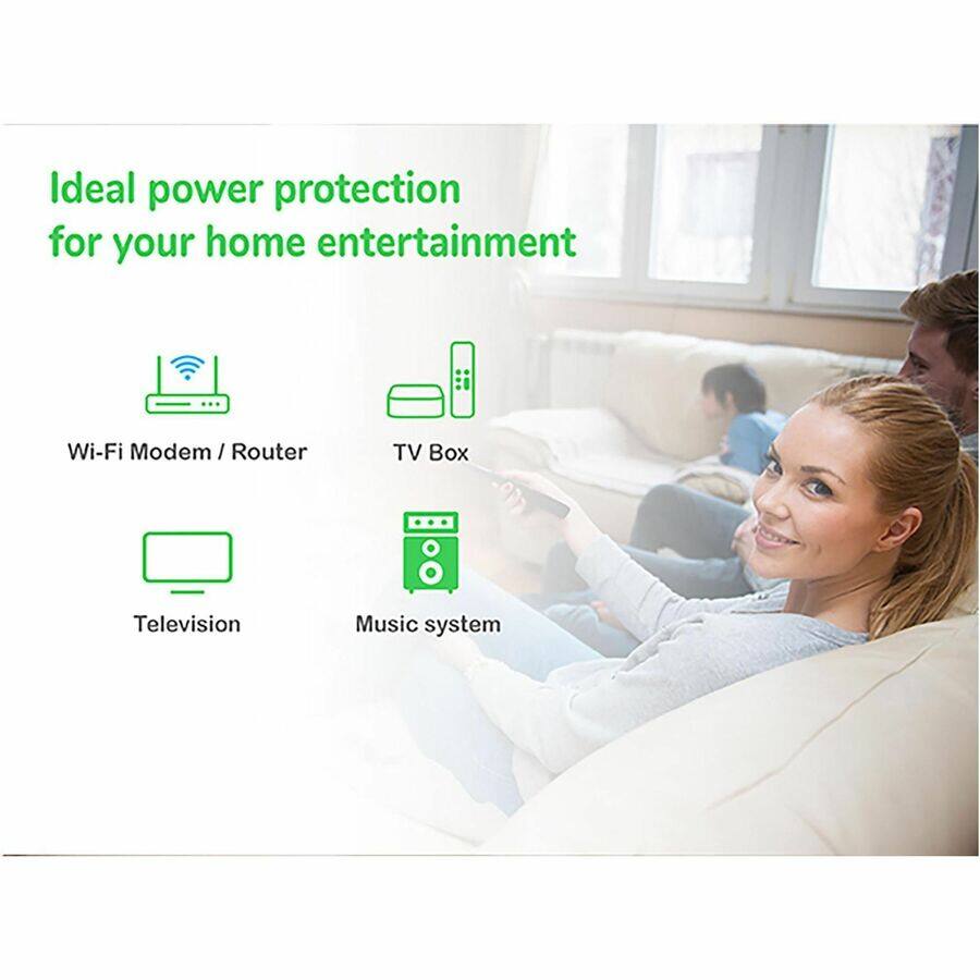 Alt View 4. APC - APC Back UPS, 1200VA/650W, Tower, 120V, 8x NEMA 5-15R outlets, USB Type A + C Ports, User Replaceable Battery - Tower - Black.