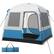 Front. Costway - Camping Tent for 3-5 People Cabin Shelter w/ Large Double-Layer Mesh Front Door - Blue +White.