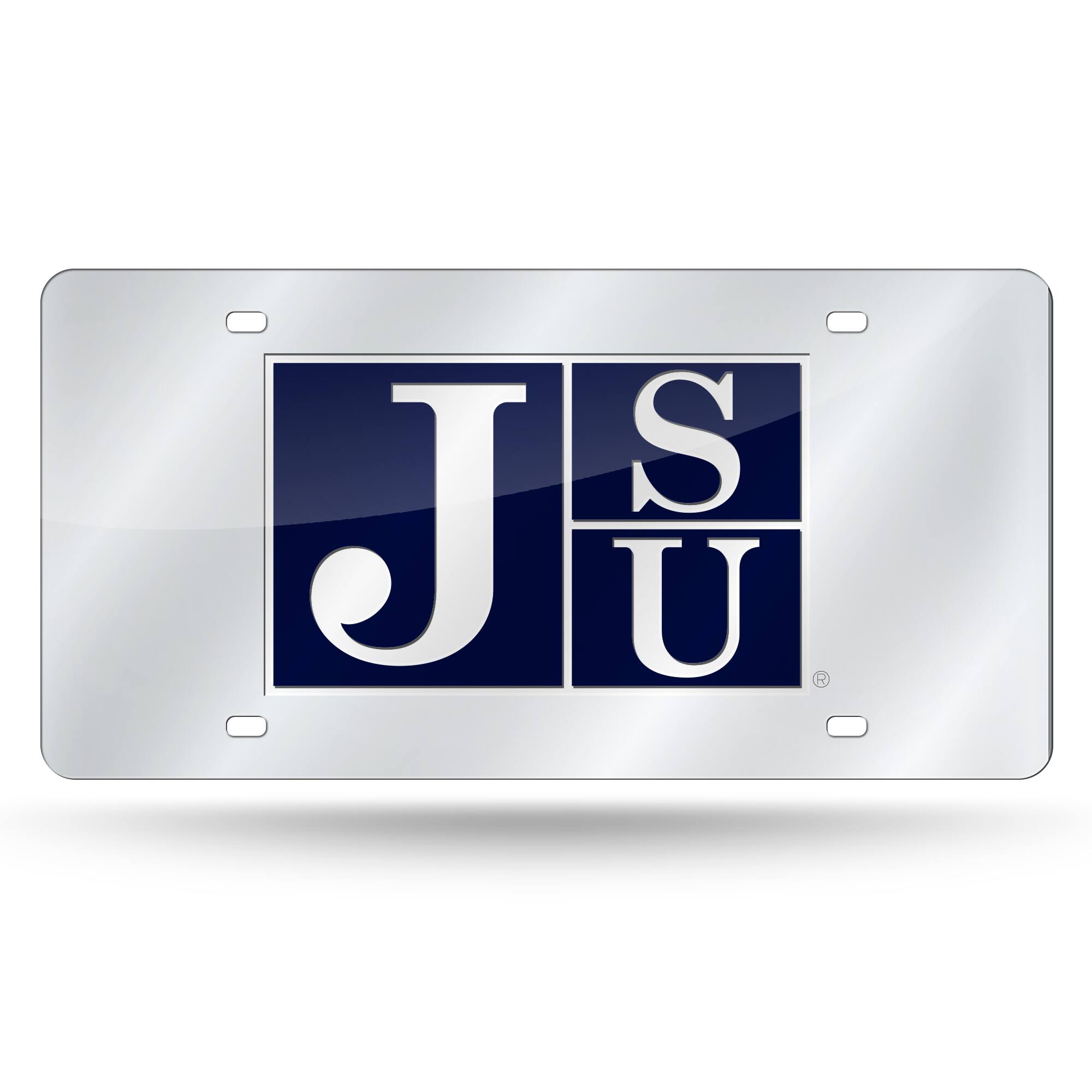 Jackson State Tigers Mirrored Laser Cut License Plate Laser Tag