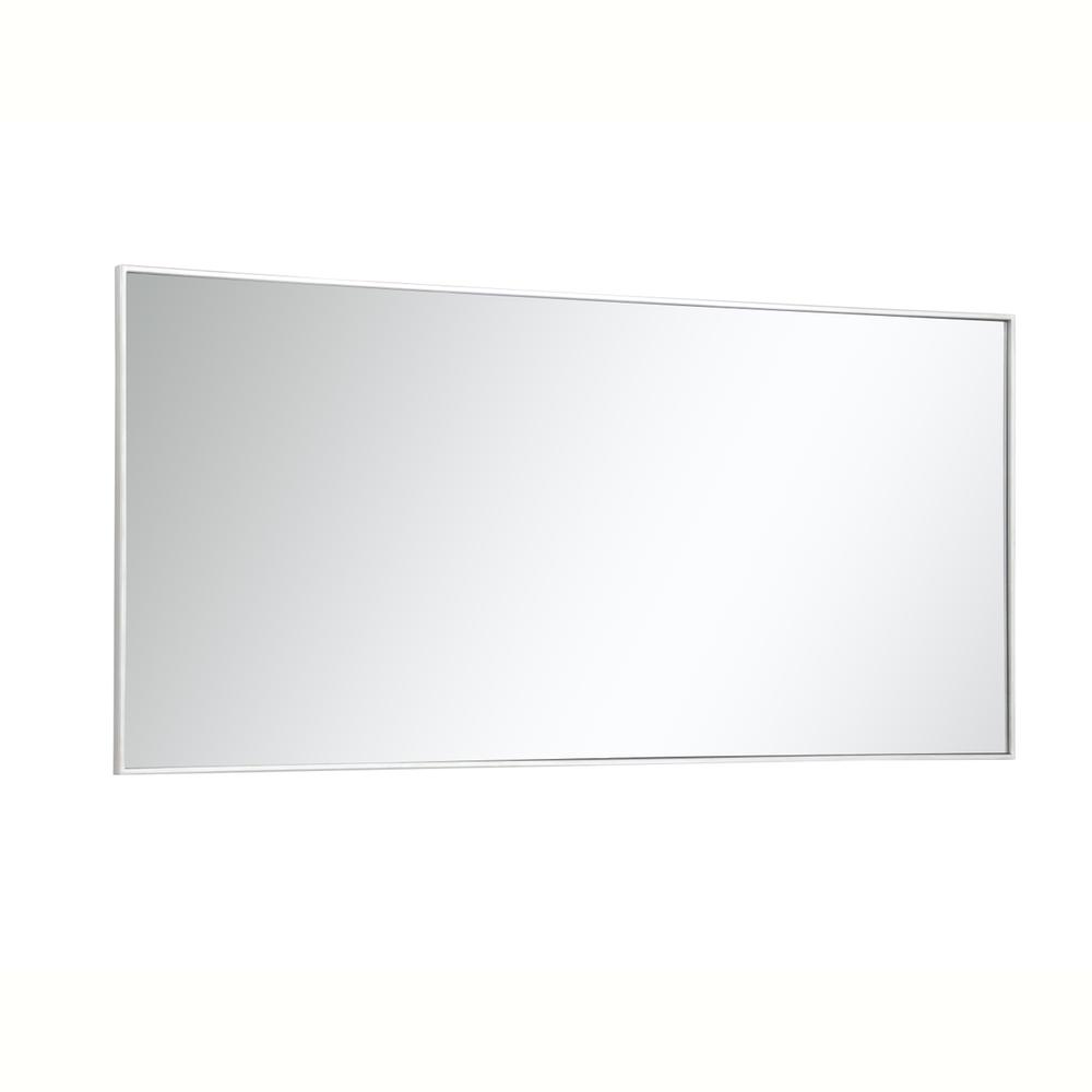 Alt View 2. Elegant Decor - Metal frame rectangle mirror 30 inch in silver - Silver.