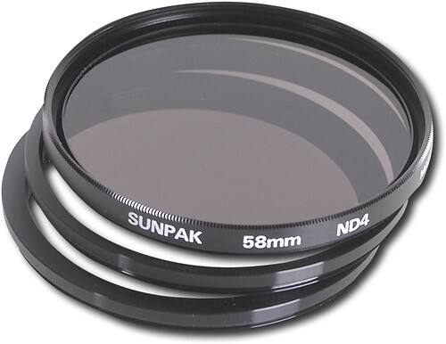 Front Standard. Sunpak - 52/55/58mm Neutral-Density 4x Lens Filter.