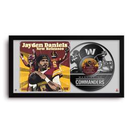 Sporticulture - Jayden Daniels Washington Commanders 14" x 26" Framed Art Vinyl Album Print - Black
