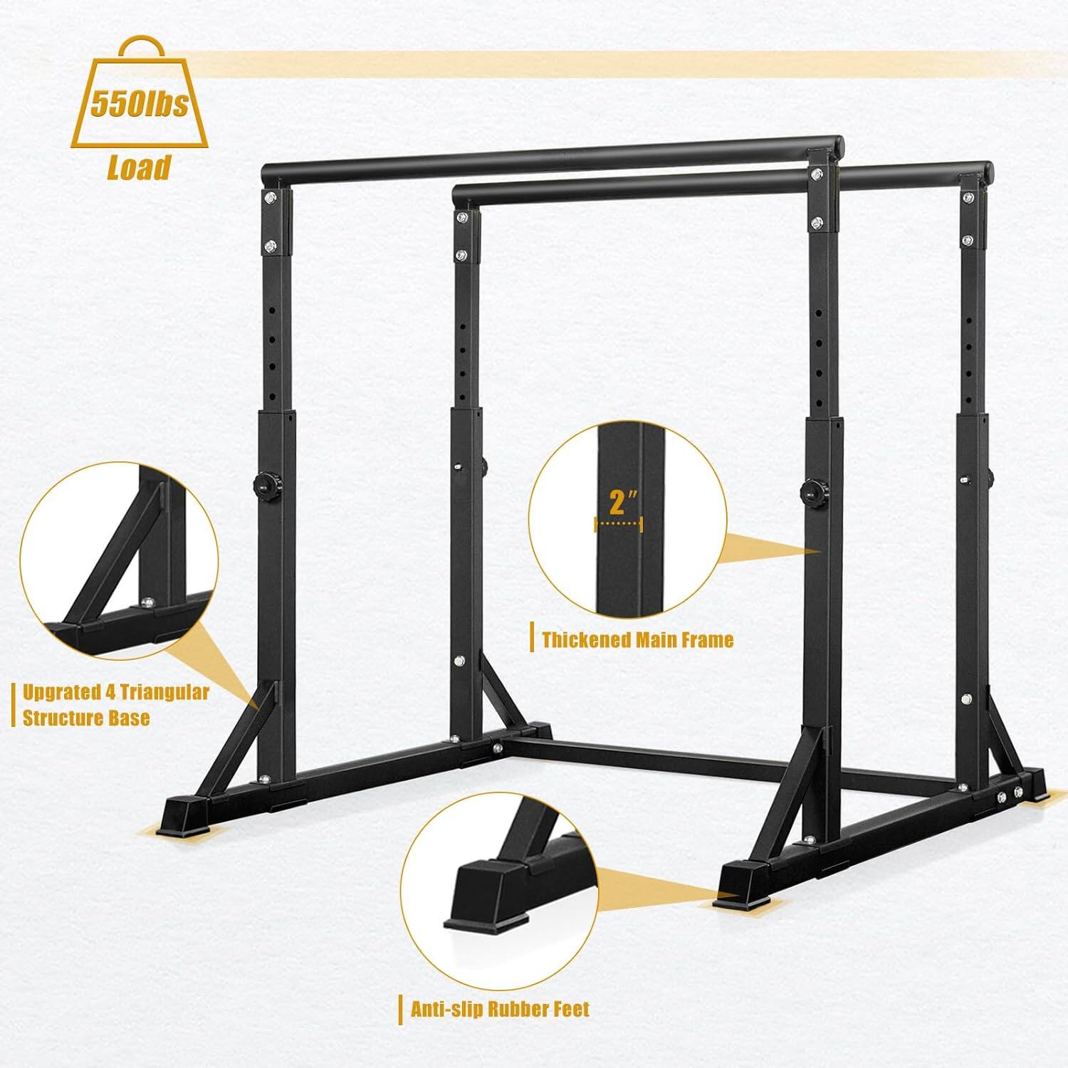 550lbs Load

Thickened Main Frame

Upgraded 4 Triangular Structure Base

Anti-slip Rubber Feet