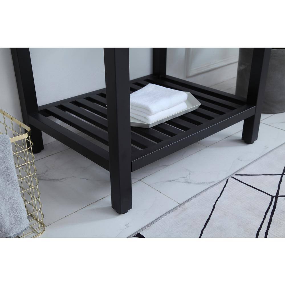 Alt View 9. Elegant Kitchen and Bath - 24 inch Single Bathroom Metal Vanity in Black - Black.