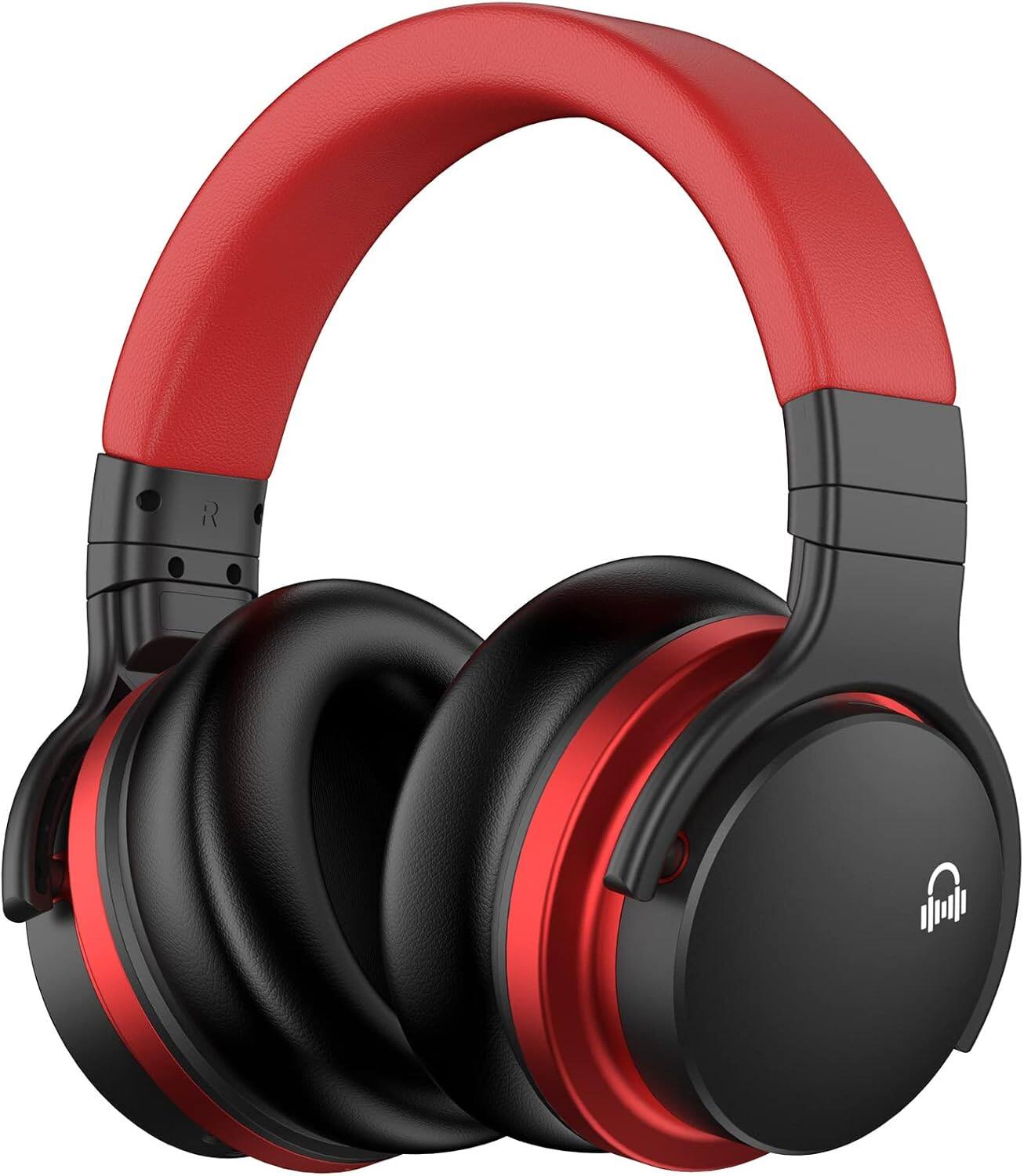 Front. MOVSSOU - Classic E7 Bluetooth Active Noise Cancelling Headphones with Upgraded HD Sound Vivid Deep Bass.
