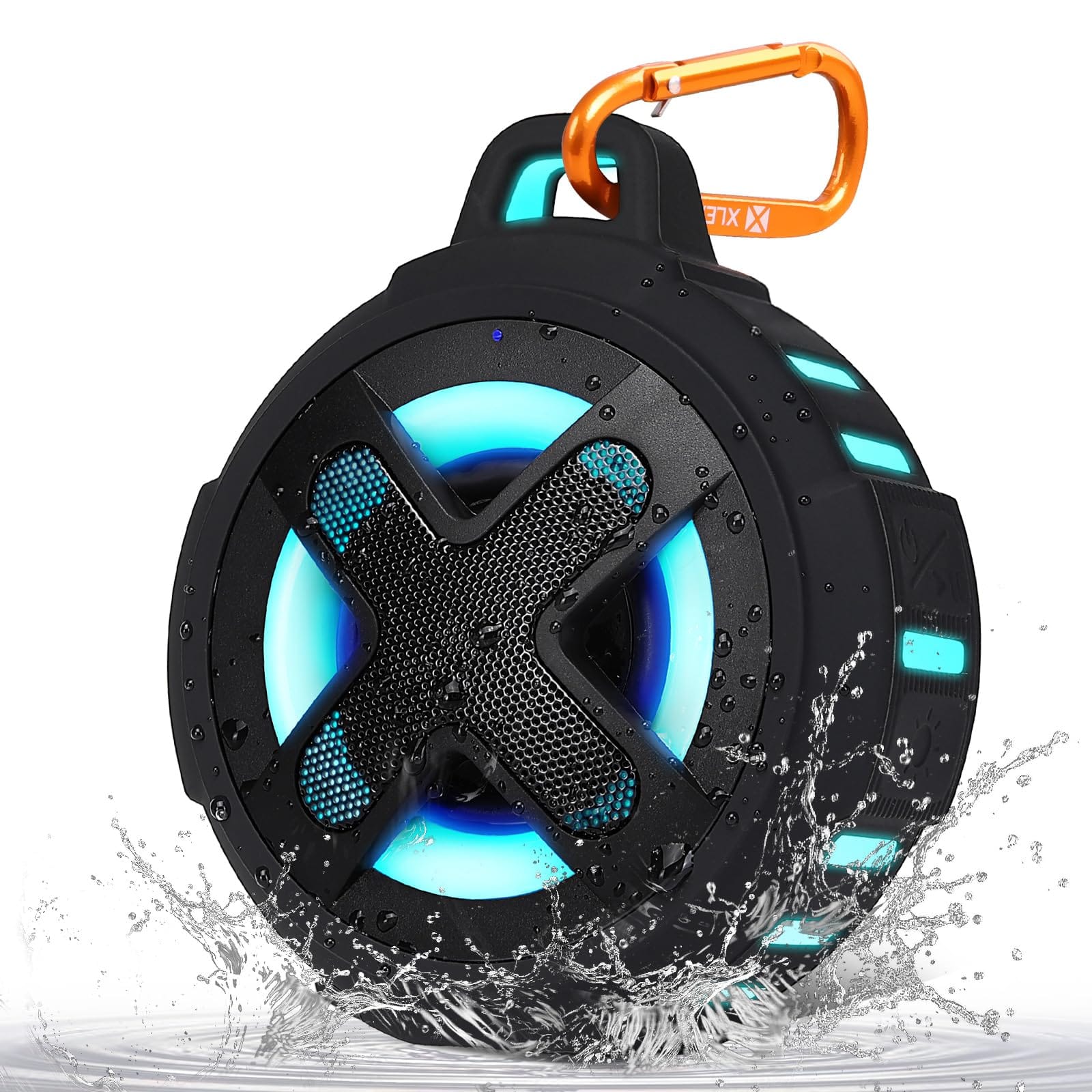 Cozy Serene - Light Upgraded Shower Certified Ip67 Waterproof Silicone Case 10w Pro Sound & Deep Bass 24hrs Playtime Lights Small - Black