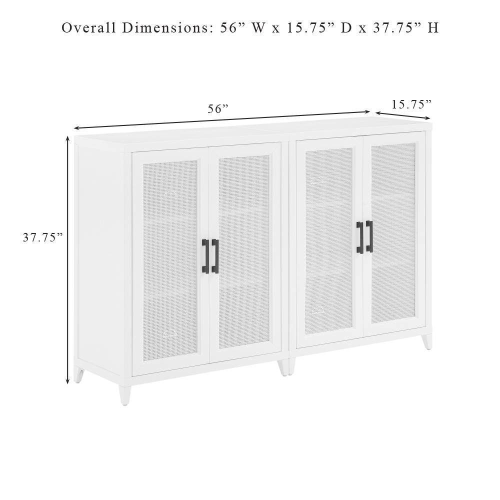 Overall Dimensions: 56" W x 15.75" D x 37.75" H