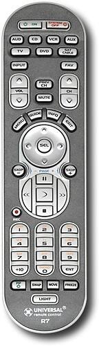 Front Standard. Universal Remote Control - 7-Function Learning and Preset Remote.