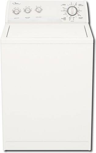 Front Standard. Whirlpool - 3.2 Cu. Ft. 10-Cycle Super Capacity Washer - Biscuit-on-Biscuit.