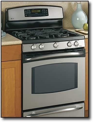 Angle Standard. GE - Profile 30" Self-Cleaning Freestanding Gas Range - Stainless-Steel.