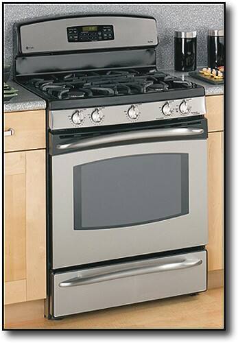 Angle Standard. GE - Profile 30" Self-Cleaning Freestanding Dual Fuel Range - Stainless-Steel.