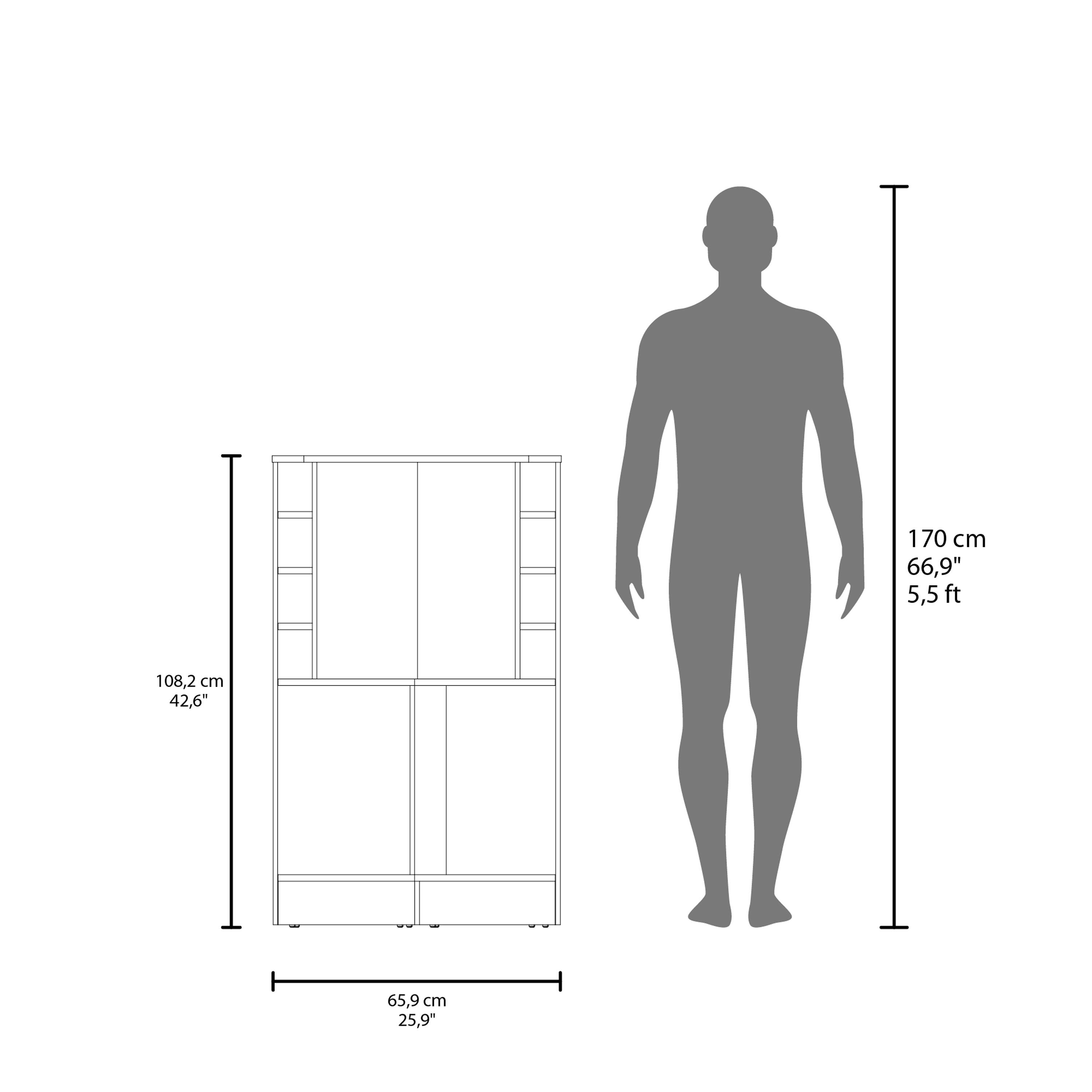 170 cm  
66.9"  
5.5 ft  

108.2 cm  
42.6"  

65.9 cm  
25.9"