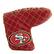 Front. Team Golf - San Francisco 49ers Quilted Blade Putter Cover - Multicolor.