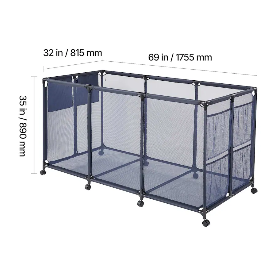 Pool Tue VEVOR Pool Storage Bin, 69 x 32 x 35 in, Rolling Pool Float Storage ...