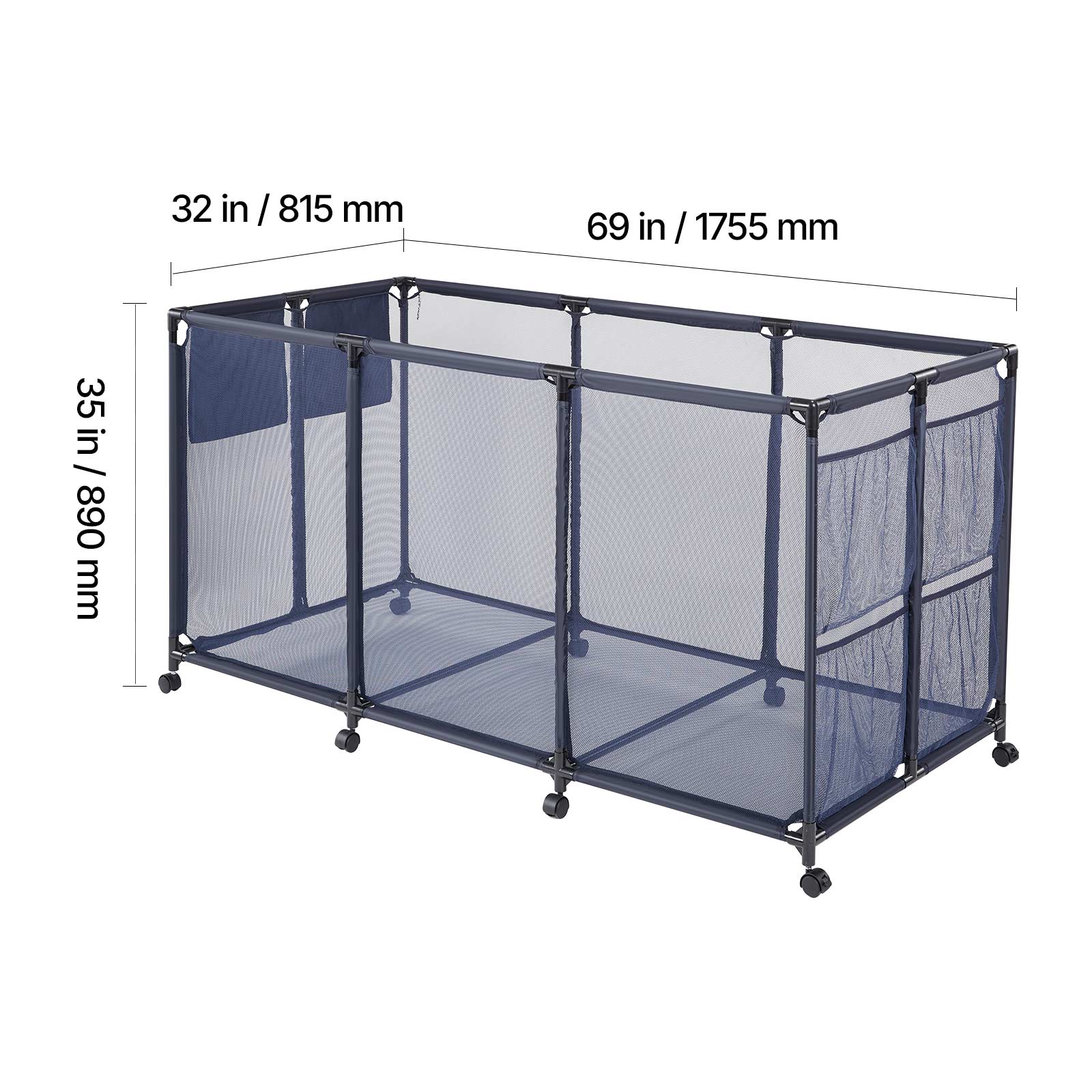 32 in / 815 mm  
69 in / 1755 mm  
35 in / 890 mm