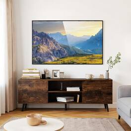 Kadyn - Entertainment TV Stand,Entertainment CenterTV Stand with Power Outlets and Adjustable Shelf for 60 Inch TVs-Rustic - Brown