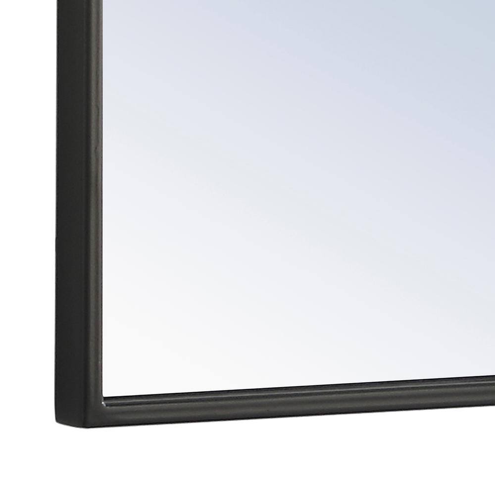 Alt View 9. Elegant Decor - Metal frame Rectangle Mirror 30 inch Black - Black.