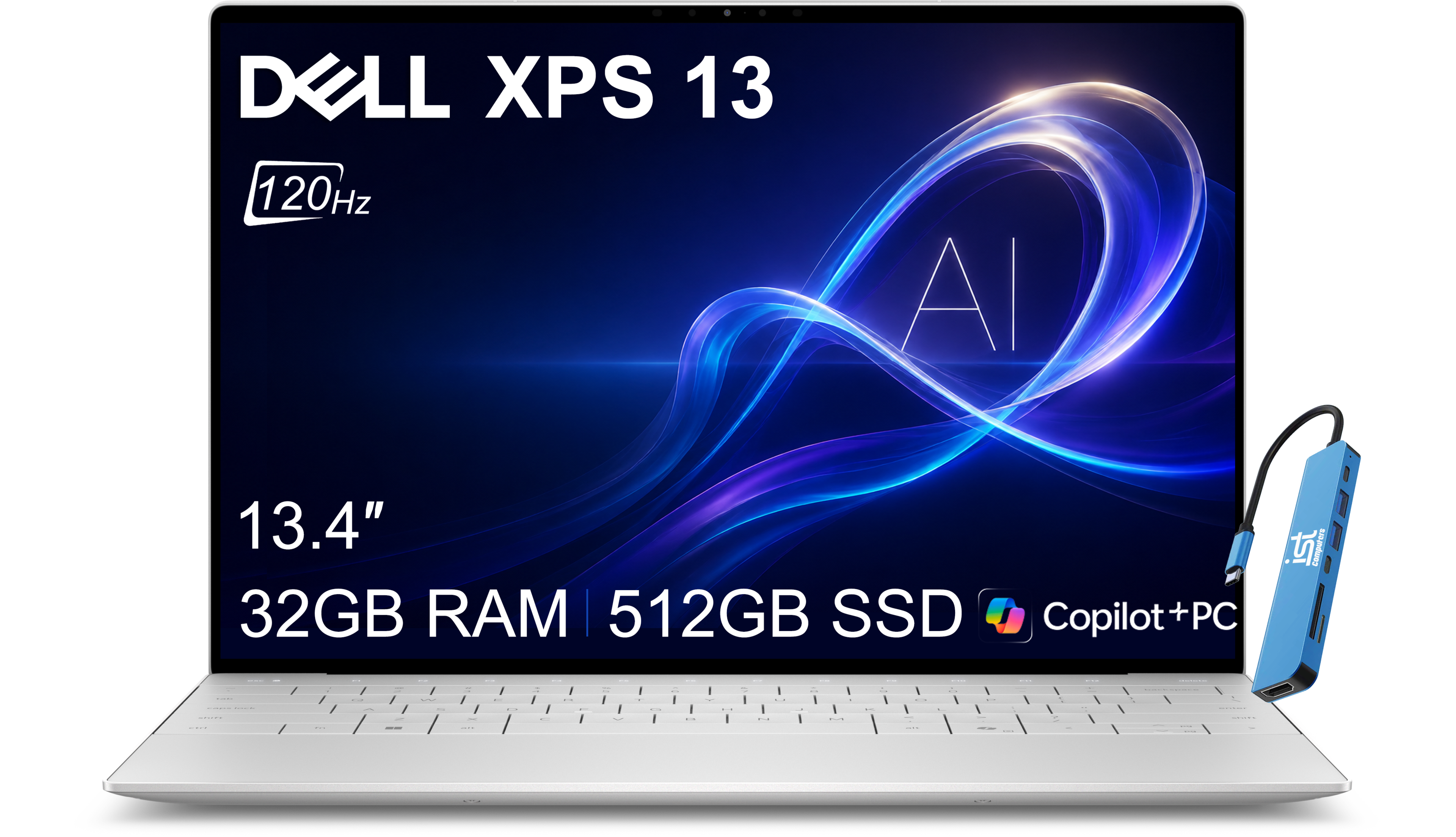 DELL XPS 13  
120Hz  
AI  
13.4" 32GB RAM 512GB SSD Copilot+ PC