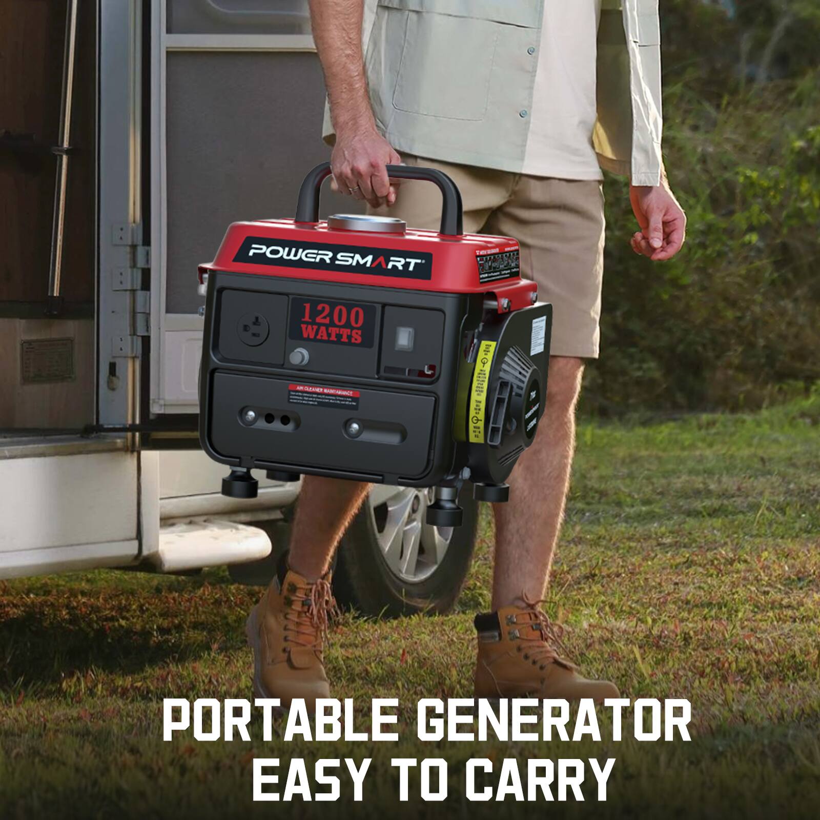 POWER SMART 1200 WATTS  
PORTABLE GENERATOR EASY TO CARRY