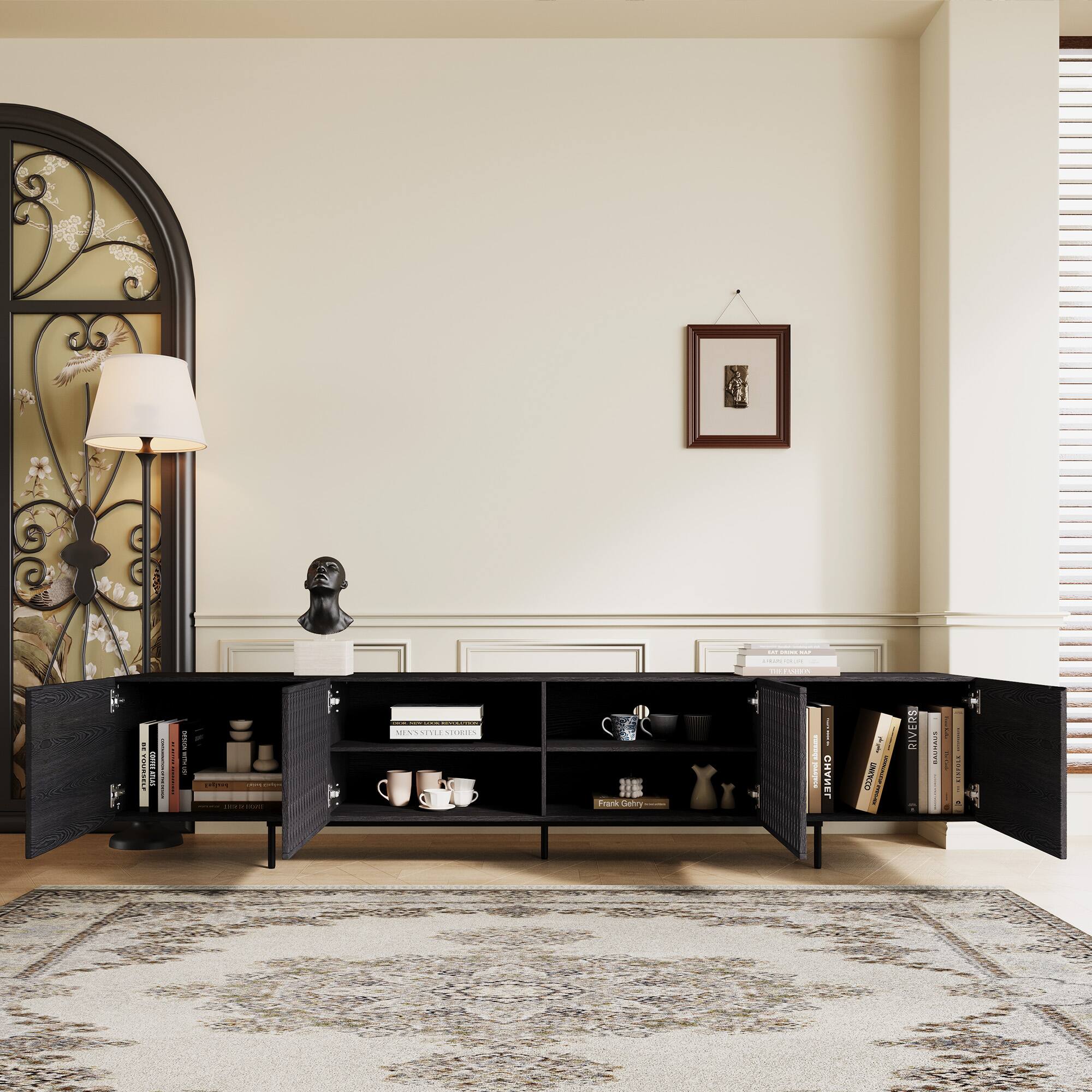 Sure, here is the corrected and grouped text from the image:

---

**Co - d - : I I I | I | I a | | HI. MEVHIE TIIMIL.**

**Frank Gelory | I JBMAD i CT RIVERSI | I | - | .**

---

**Books on the shelf:**

- Frank Gehry
- CHANEL
- GUCCI
- ISSEY MIYAKE
- TOM FORD
- DIOR
- LOUIS VUITTON
- HERMES
- PRADA
- YSL
- GUCCI
- CHANEL
- DIOR
- LOUIS VUITTON
- HERMES
- PRADA
- YSL

---

**Other visible text:**

- "Frank Gehry" (on a book spine)
- "CHANEL" (on a book spine)
- "GUCCI" (on a book spine)
- "ISSEY MIYAKE" (on a book spine)
- "TOM FORD" (on a book spine)
- "DIOR" (on a book spine)
- "LOUIS VUITTON" (on a book spine)
- "HERMES" (on a book spine)
-